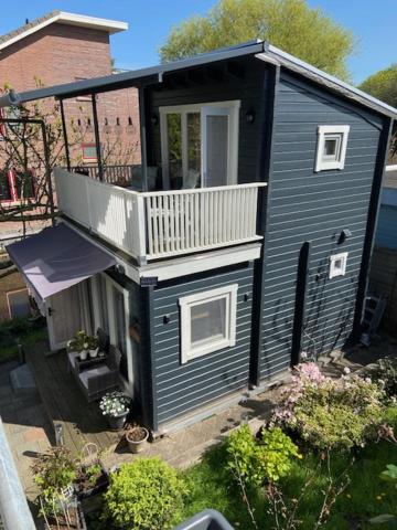 Ferienwohnung Tinyhouse Woody At The Water Zaandam Exterior foto